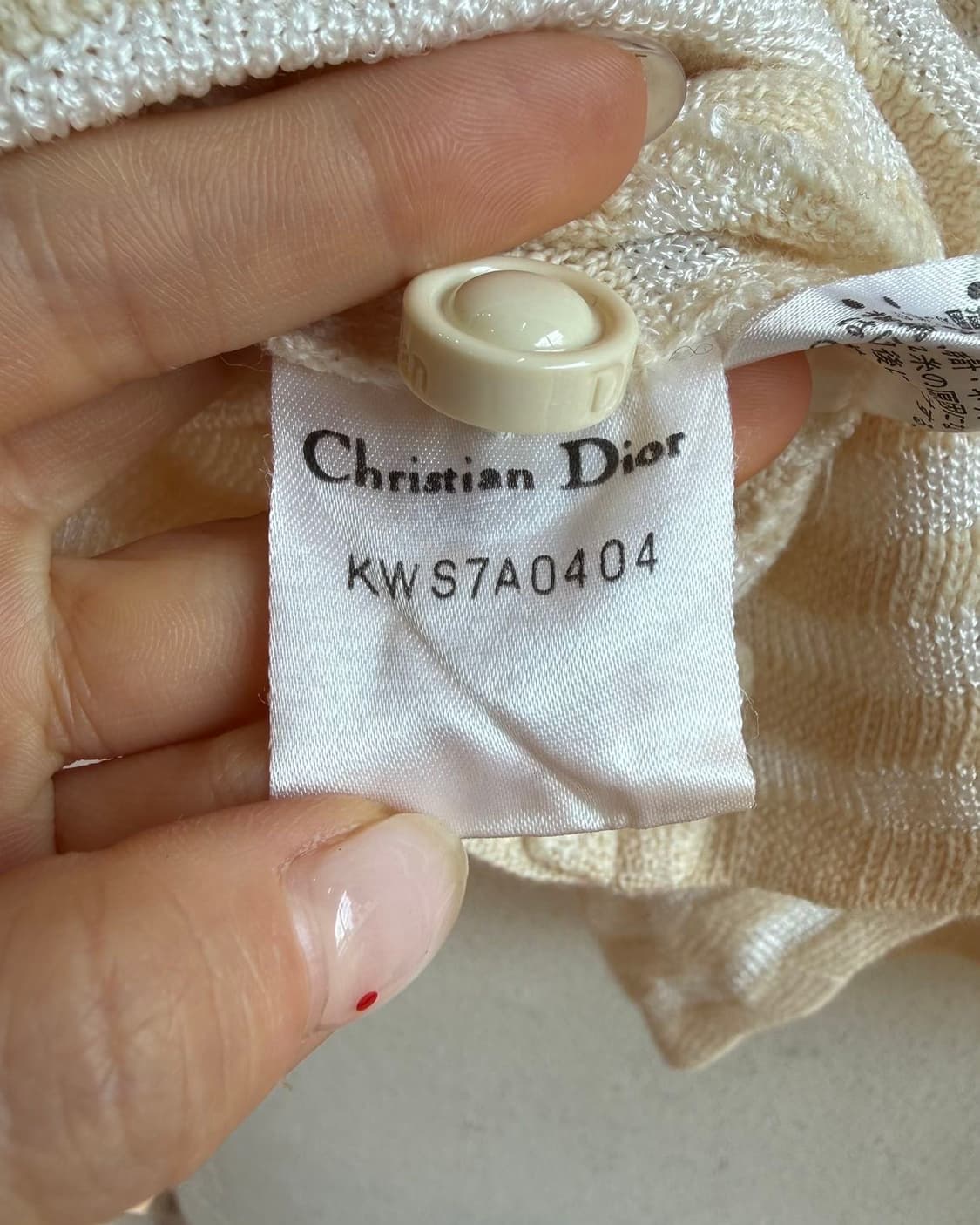 크리스찬 디올 베이지 웨이브패턴 가디건  상품이미지9