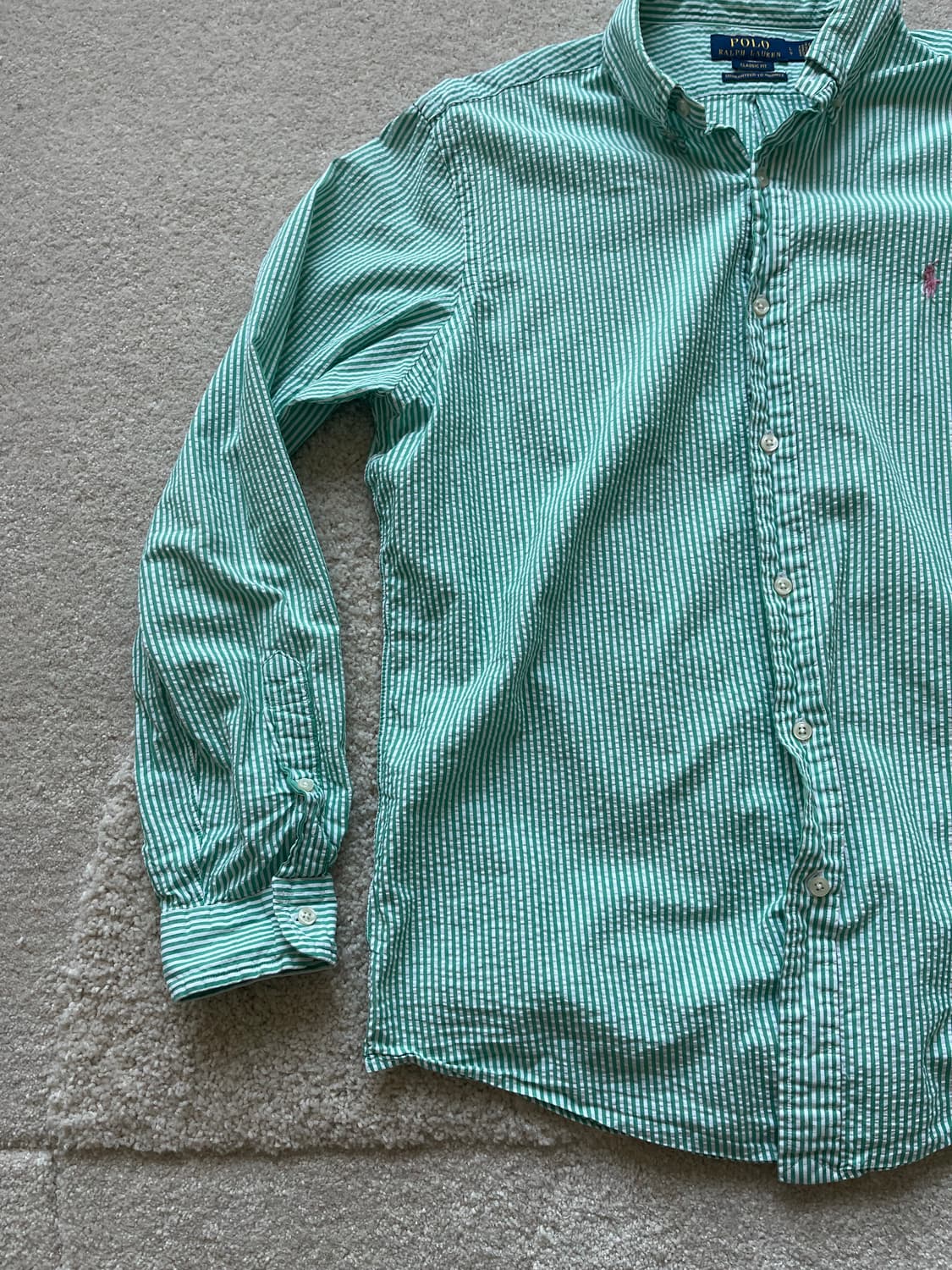 폴로 랄프로렌 시어서커 스트라이프 셔츠 (103-105) 상품이미지4