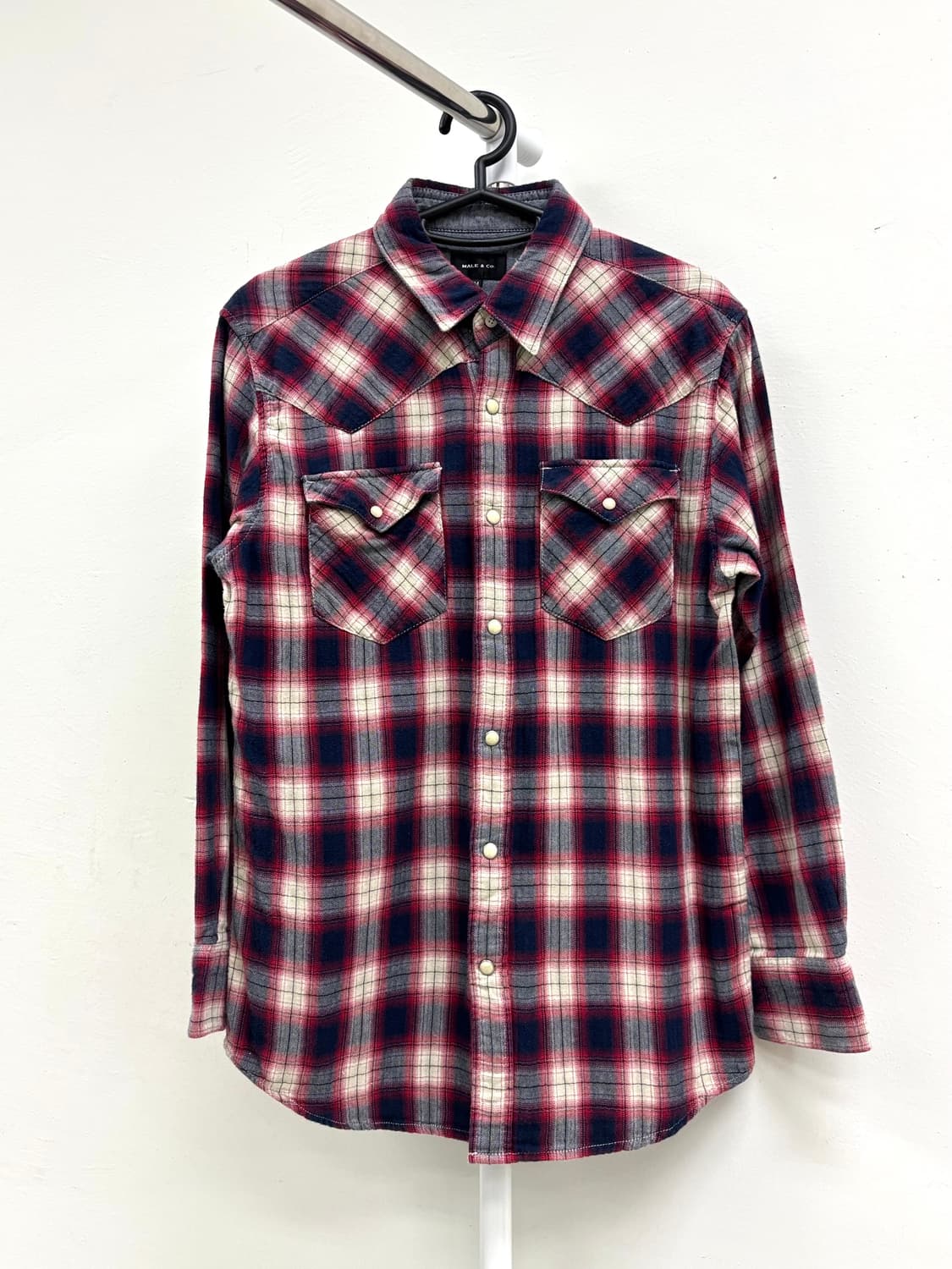 빈티지 레드 체크 웨스턴 셔츠 상품이미지5