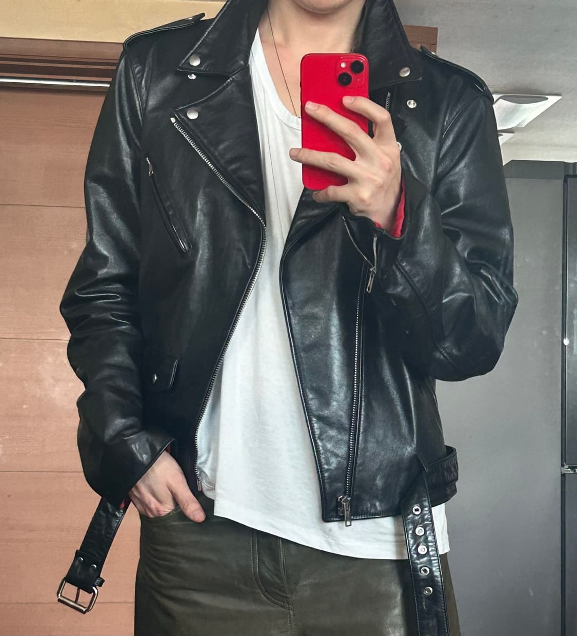 ck 205w39nyc 라프시몬스 말가죽 자켓 상품이미지3