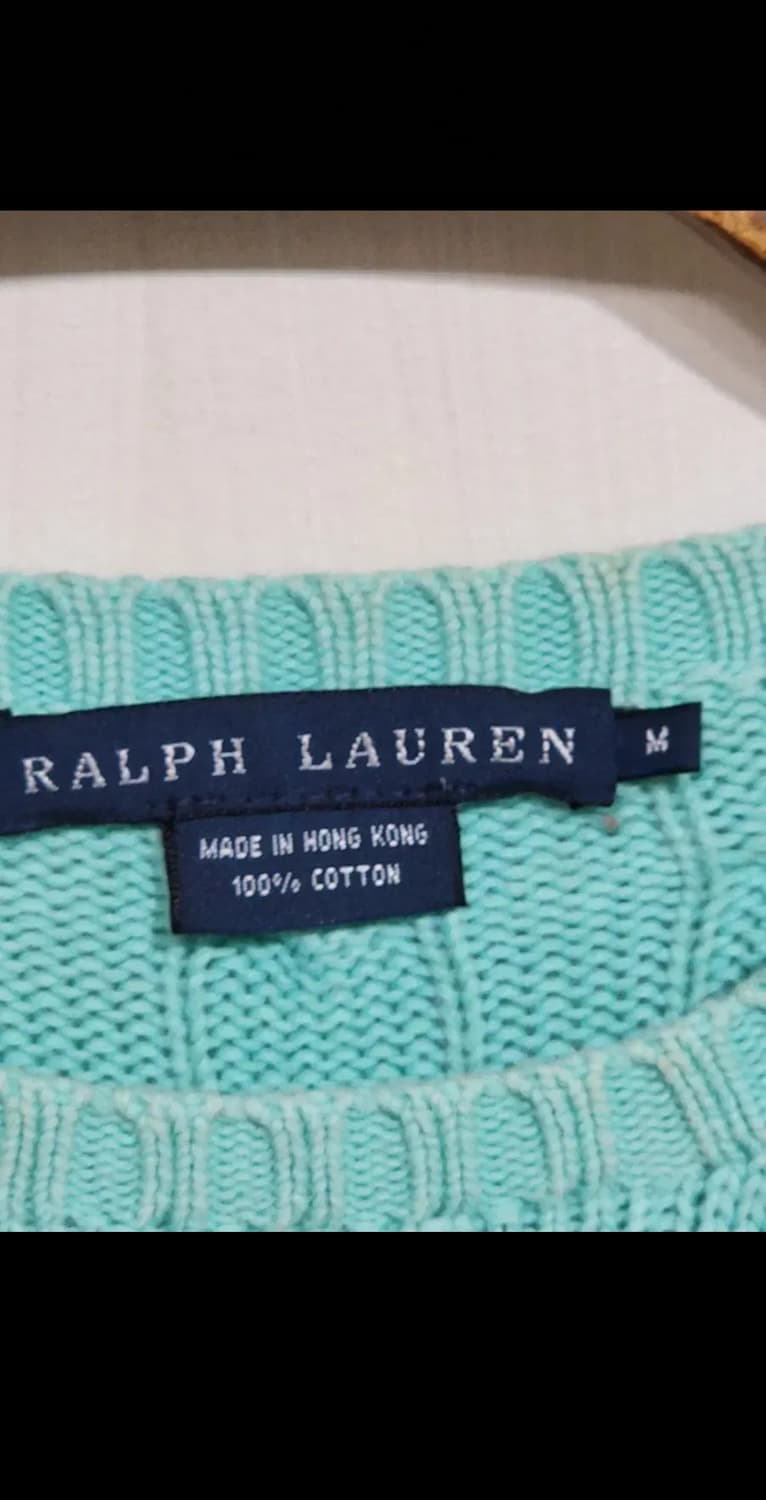 (M) 랄프로렌 폴로 케이블 니트 파스텔 꽈배기 스웨터  상품이미지3