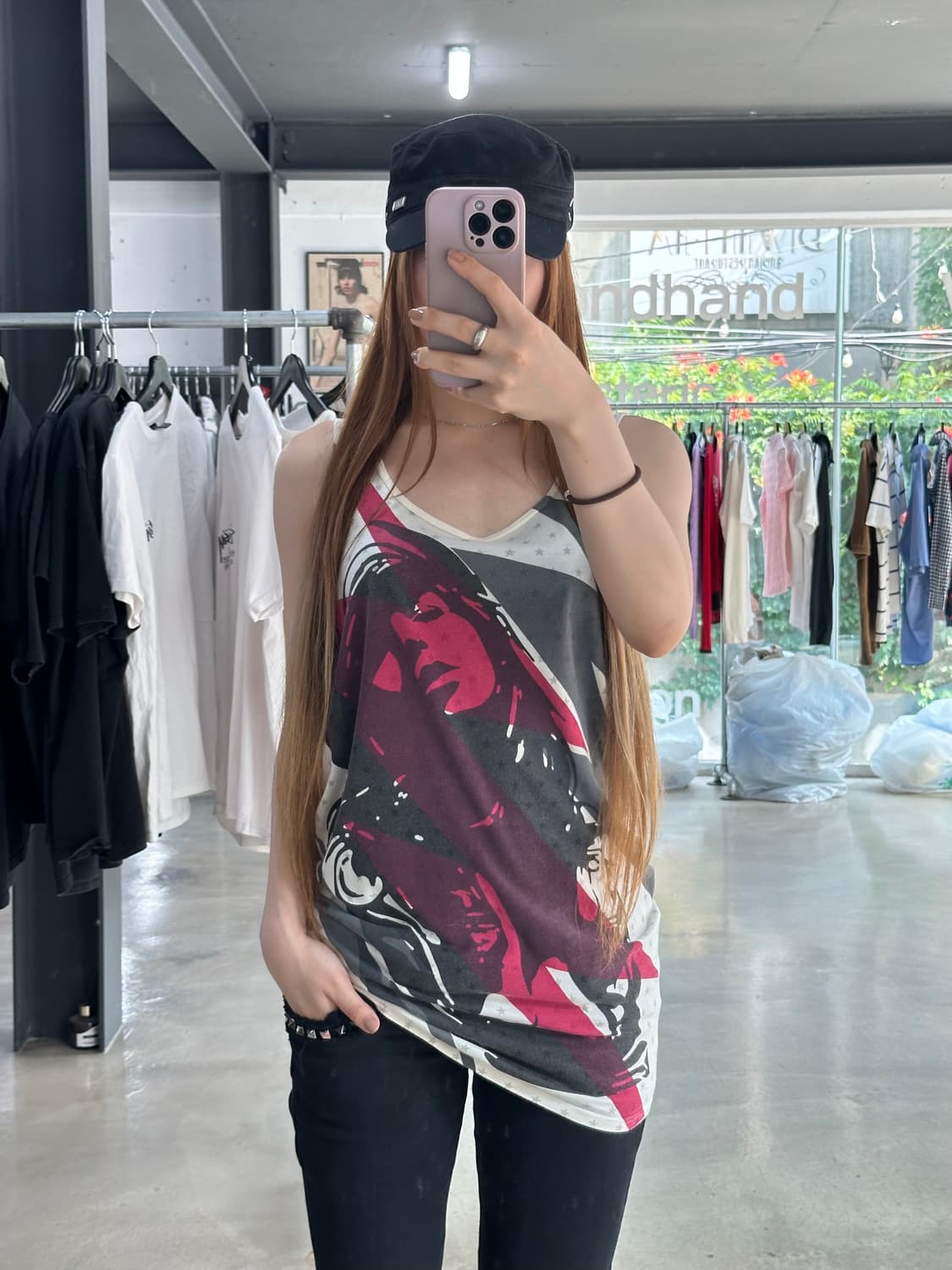 히스테릭글래머 히스걸 스타 원피스 슬리브리스  상품이미지1