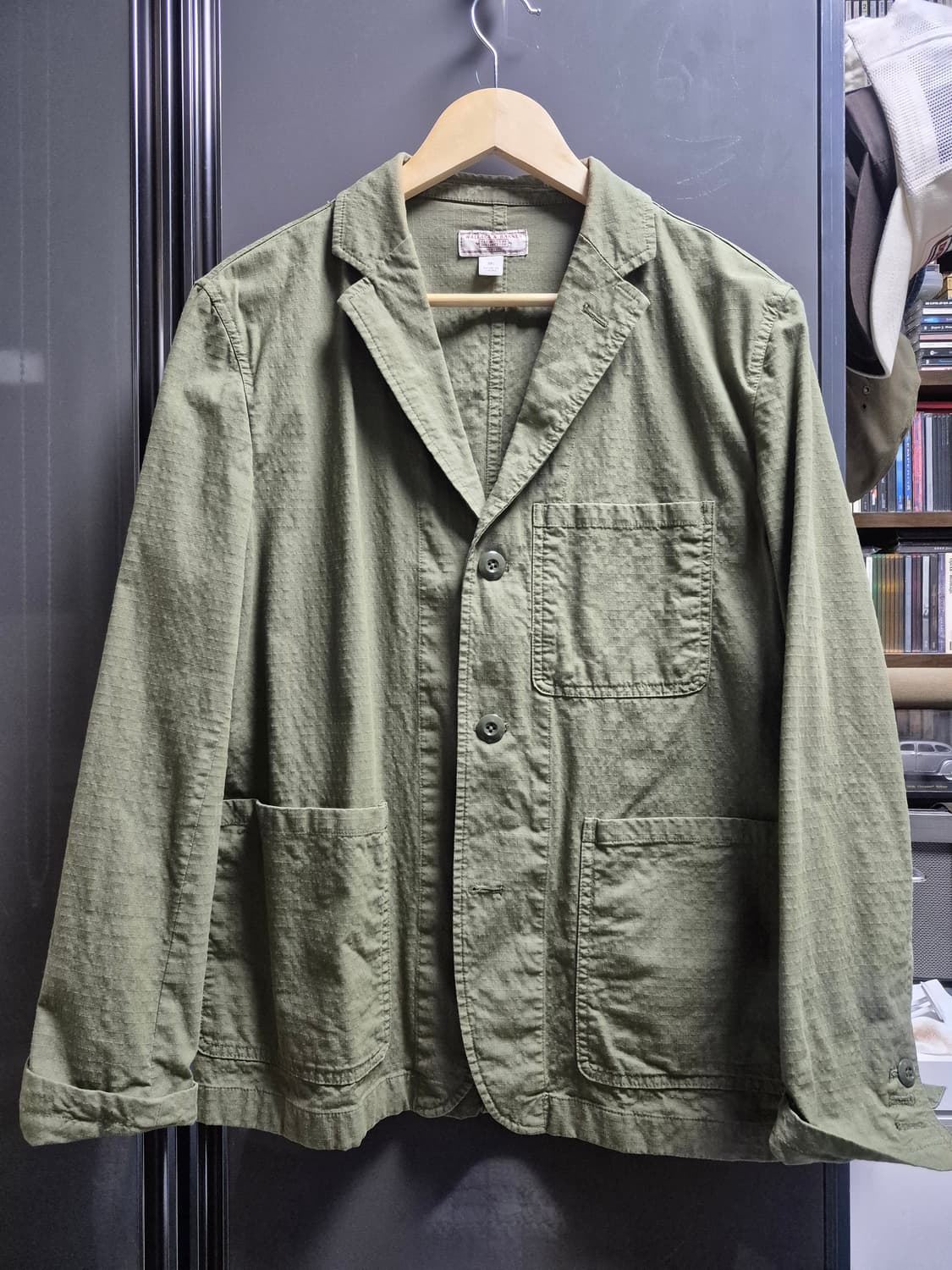 월러스앤반즈 tessuti sondrio 립스탑 밀리터리 블레이저 자켓 상품이미지3