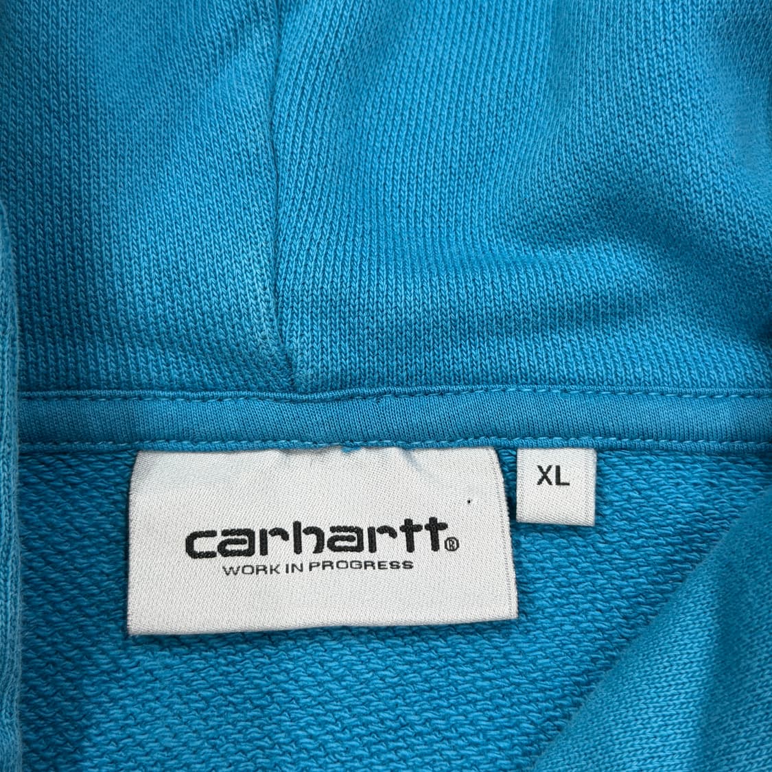 칼하트 WIP 스펠로고 후드티 블루 XL 상품이미지5
