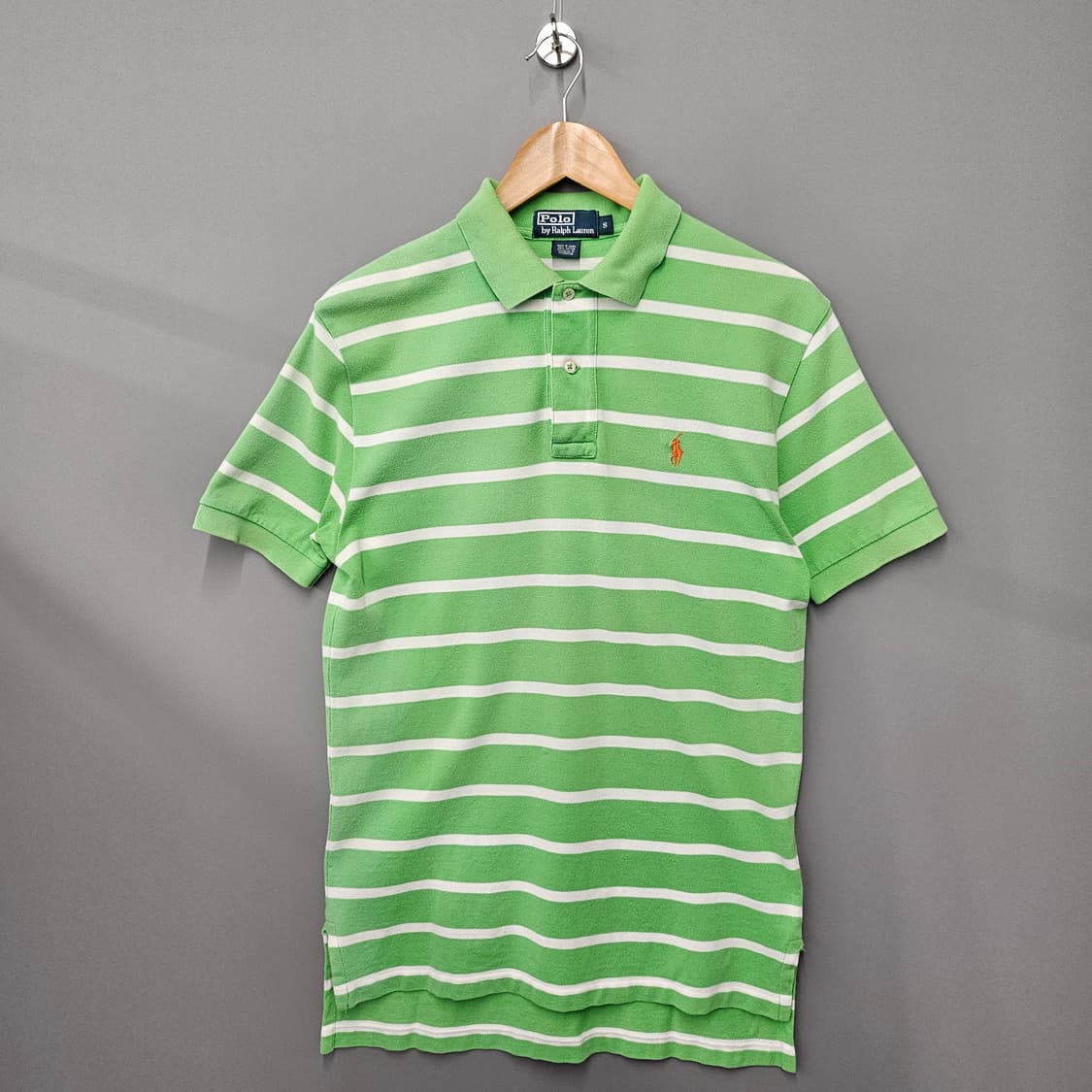 폴로 랄프로렌 스트라이프 반팔 카라티 그린 상품이미지3
