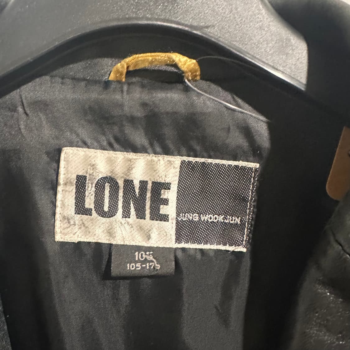 LONE 블랙 레더 자켓 상품이미지6