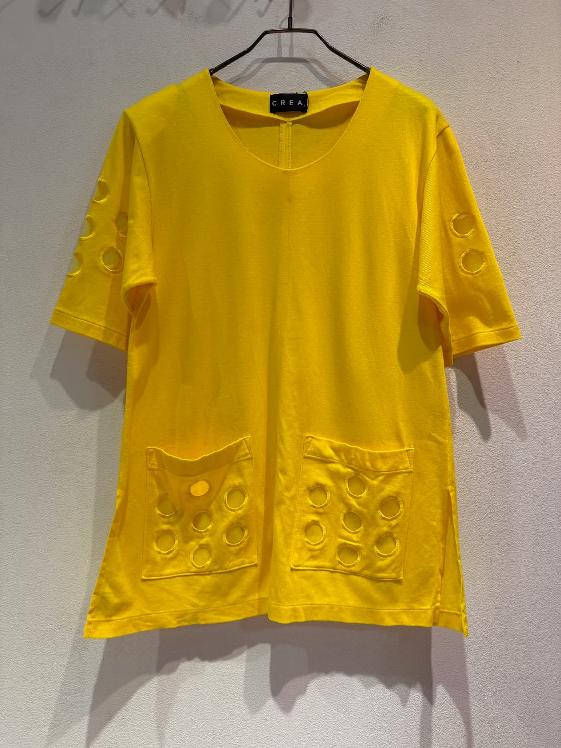 CREA Yellow Punched Tee (Made In Japan) 상품이미지1
