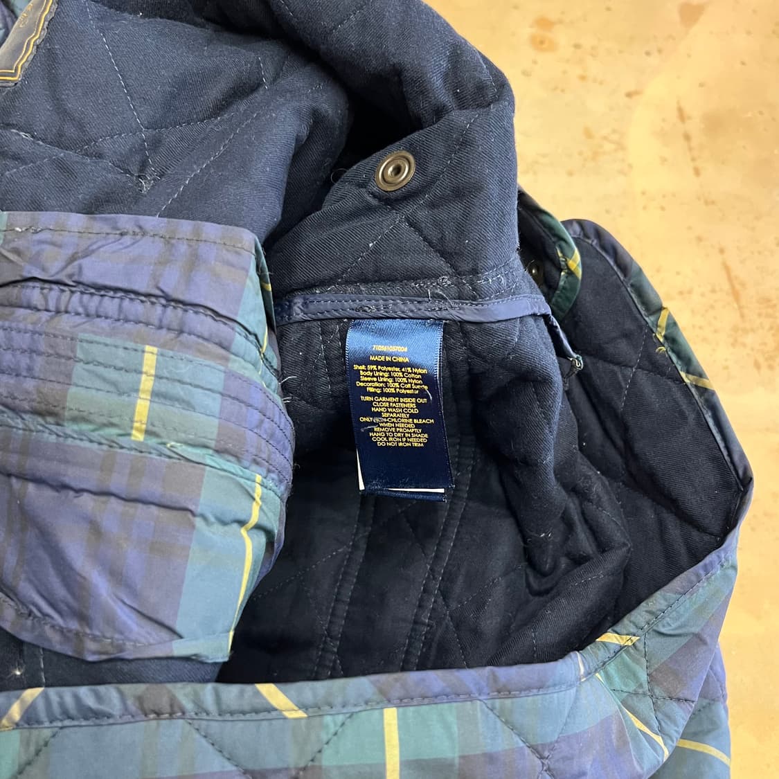 XL 폴로랄프로렌 블랙와치 퀼팅 타탄체크 자켓 상품이미지5