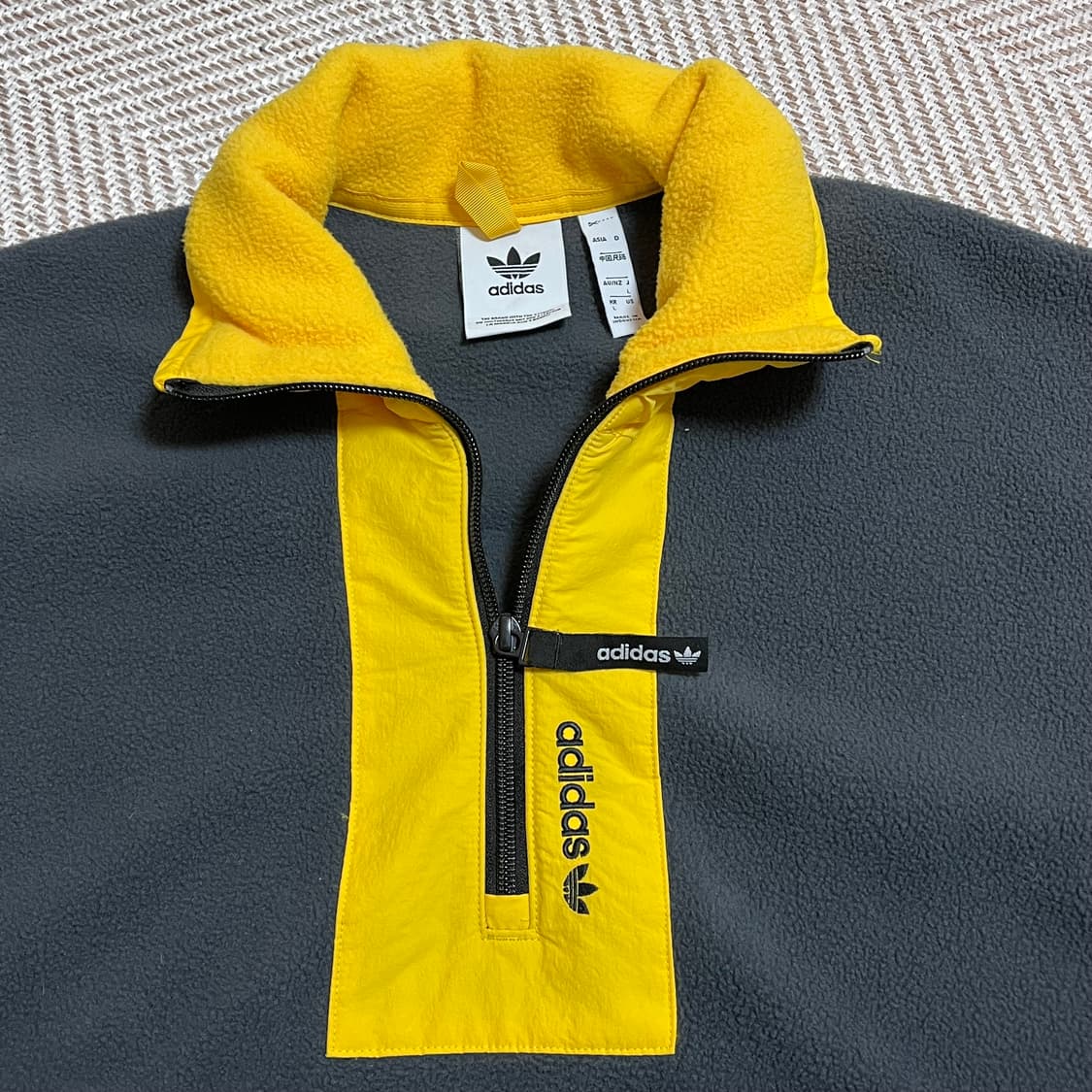 [정품] 아디다스 챠콜 반집업 후리스 [ L ] 상품이미지3