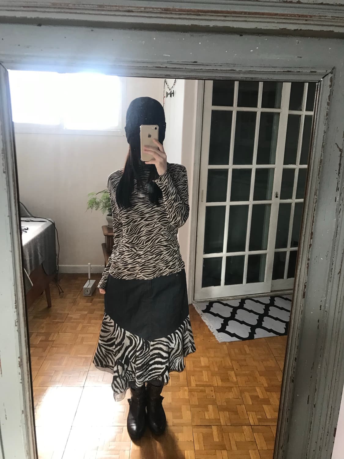 vintage zebra pattern skirt (29inch) 상품이미지4
