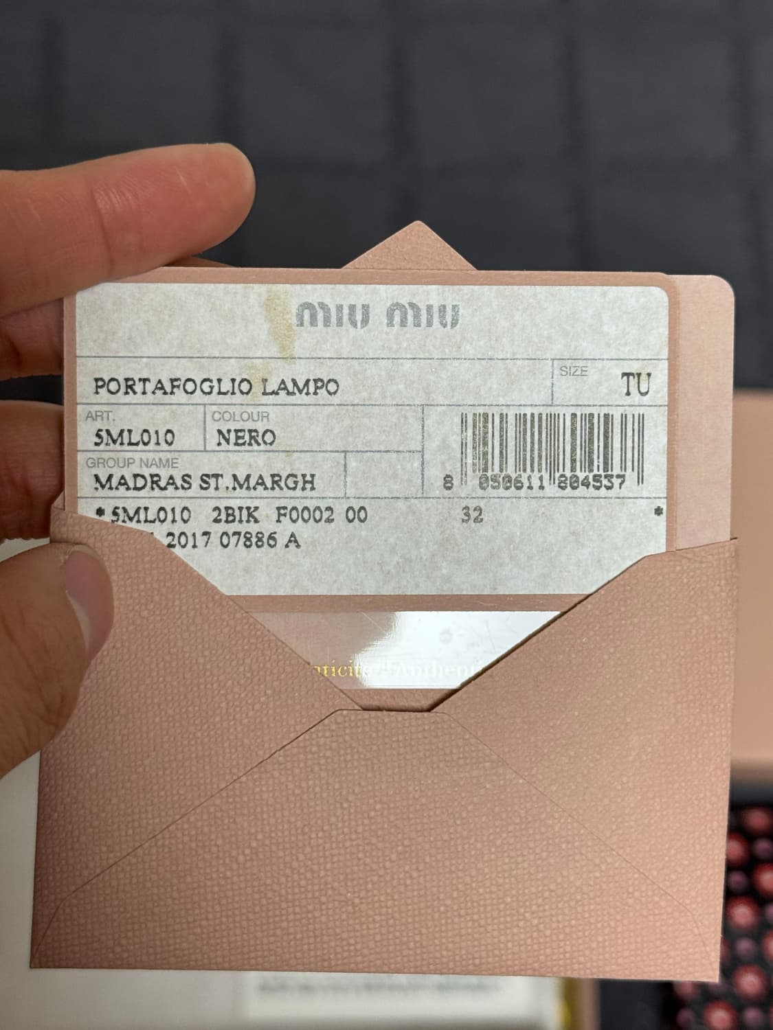 미우미우 마드라스 플라워 프린트 장지갑 상품이미지4