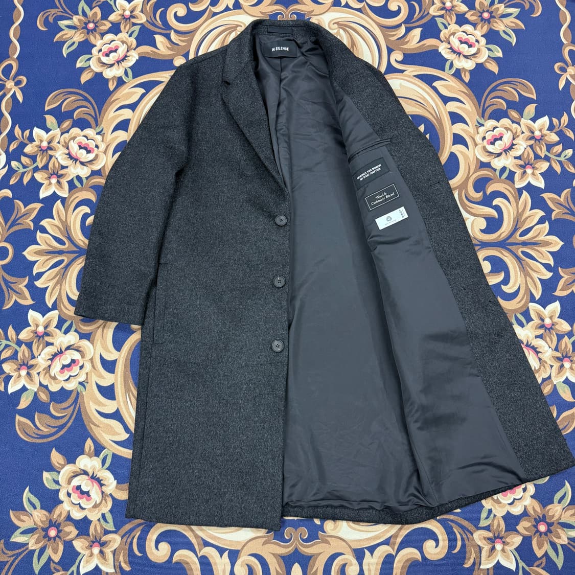 (L)인사일런스 INSILENCE 울캐시미어 코트(차콜) 상품이미지3