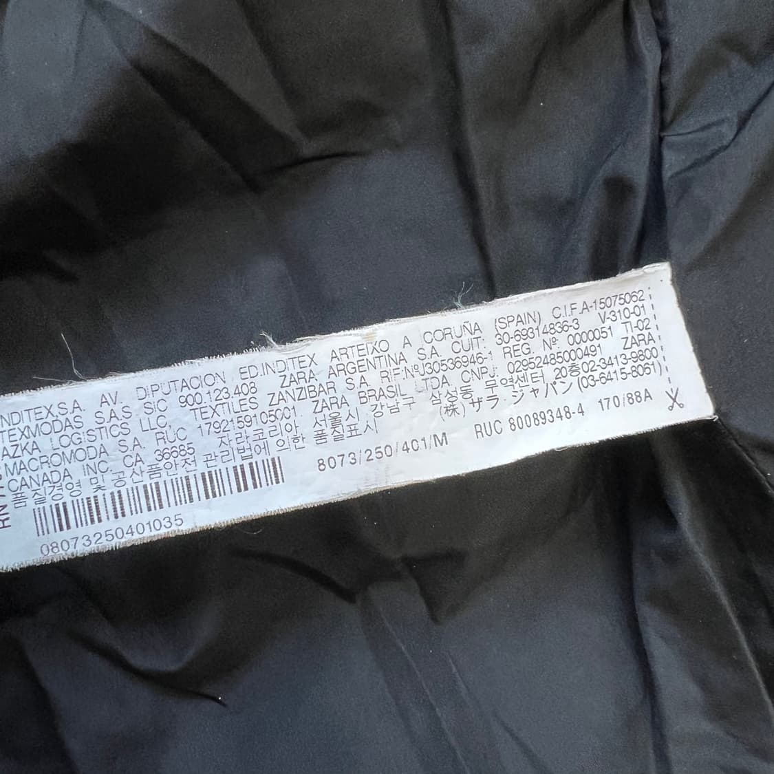 M) ZARA 자라 덕다운 패딩점퍼 오리털 패딩 자켓 상품이미지6