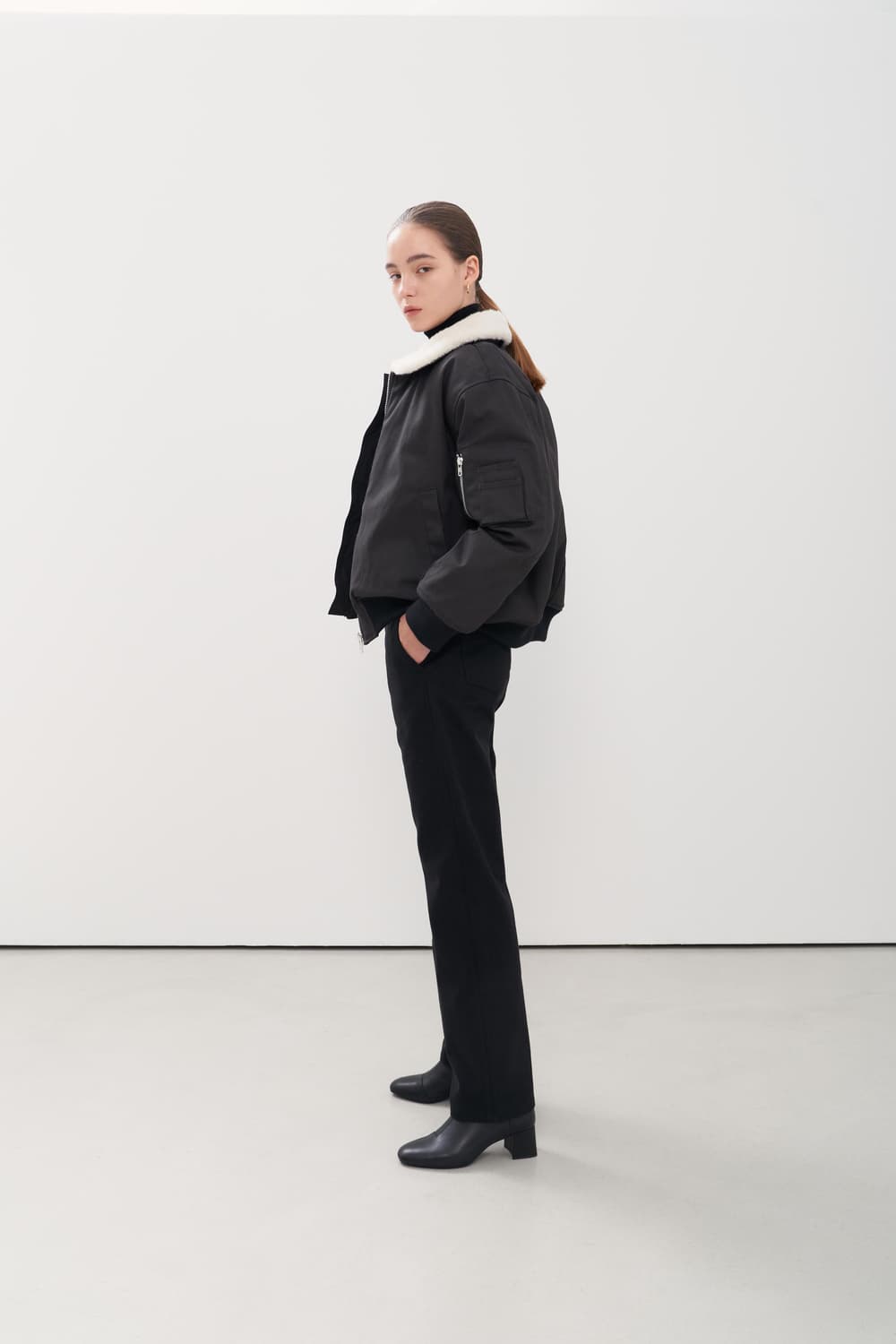 1 라벨아카이브 shearling bomber jacket 점퍼 패딩 상품이미지2