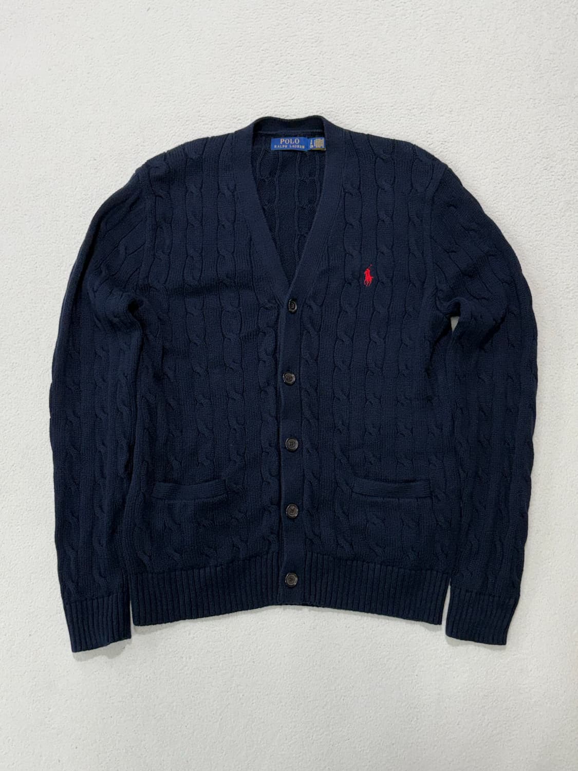 폴로 랄프로렌 케이블 니트 코튼 가디건 S 95-100 상품이미지1