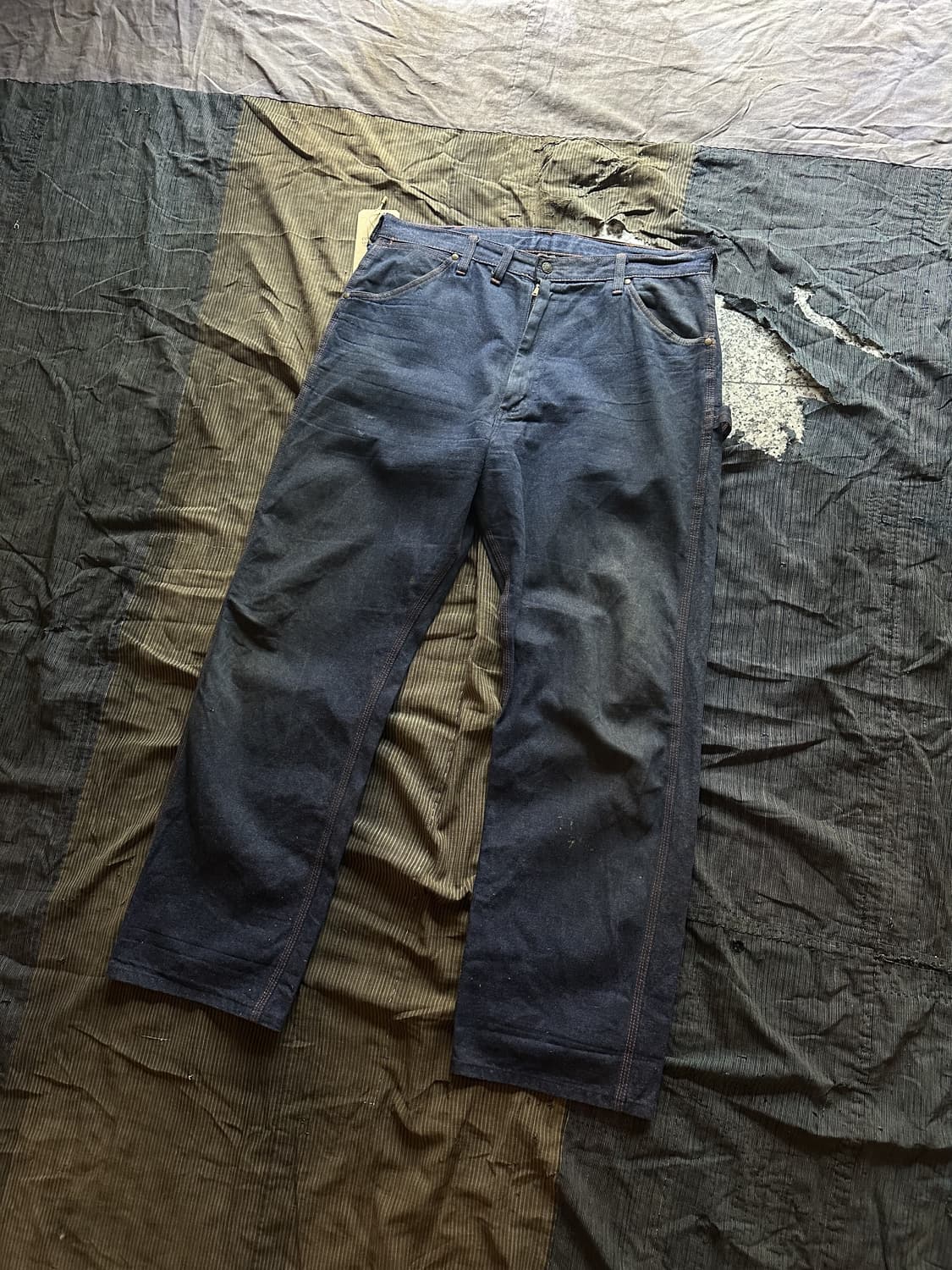 50s Vintage Denim Carpenter Work Pants 상품이미지5