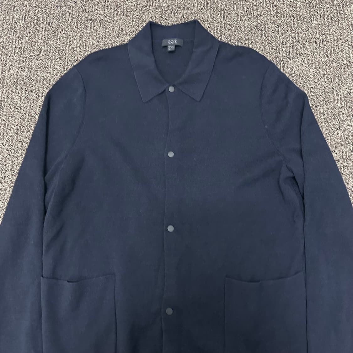 COS 코스 울 니트 가디건 네이비 L 상품이미지4