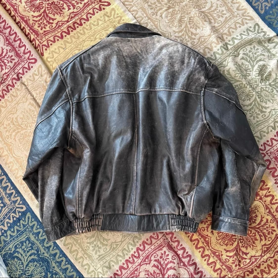 빈티지 스타일 1930's 밴디트 카우하이드 레더 자켓 상품이미지2