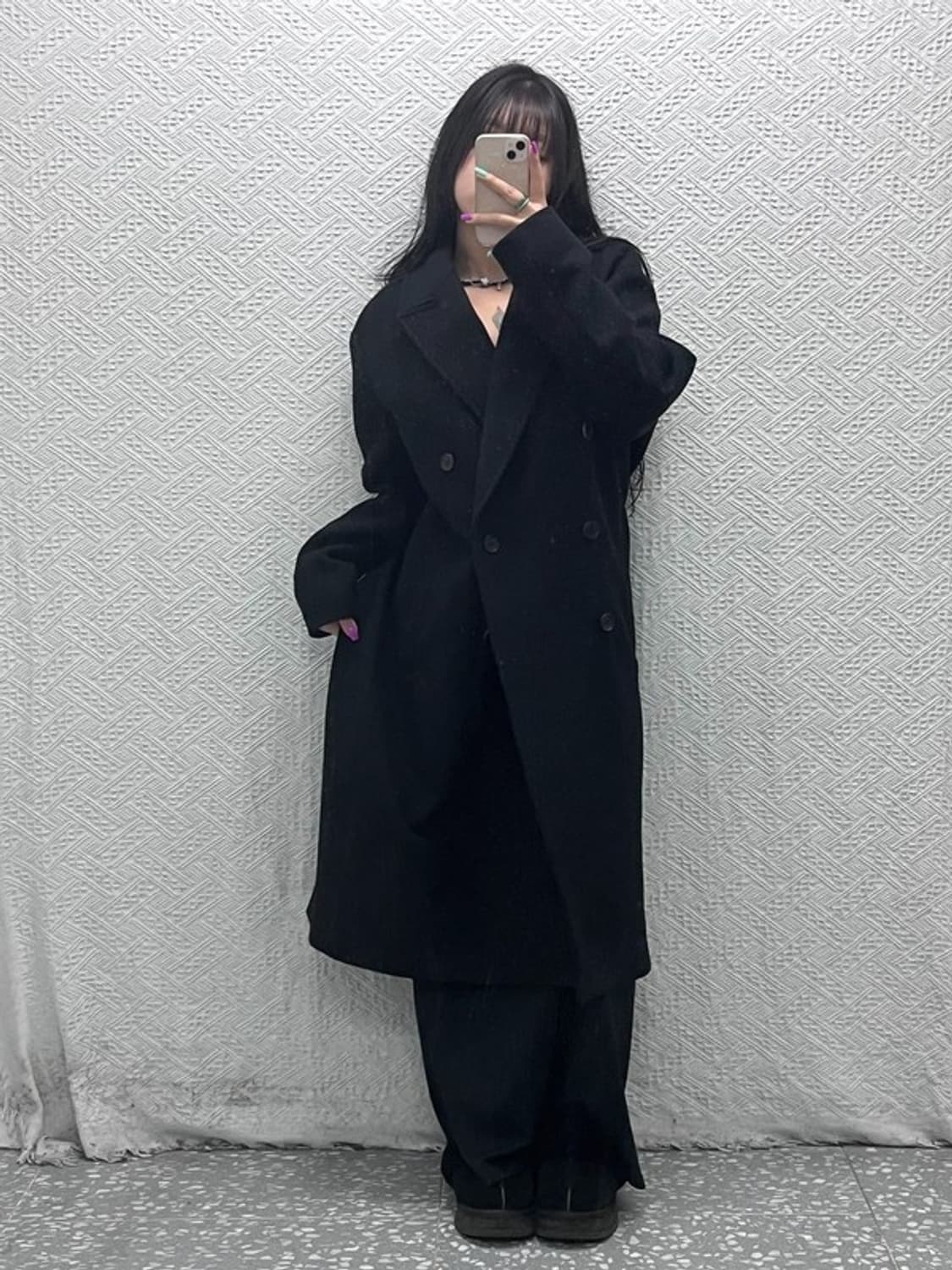 쿠어 모던시크 울 캐시미어 롱 맥코트 M C07216 상품이미지2