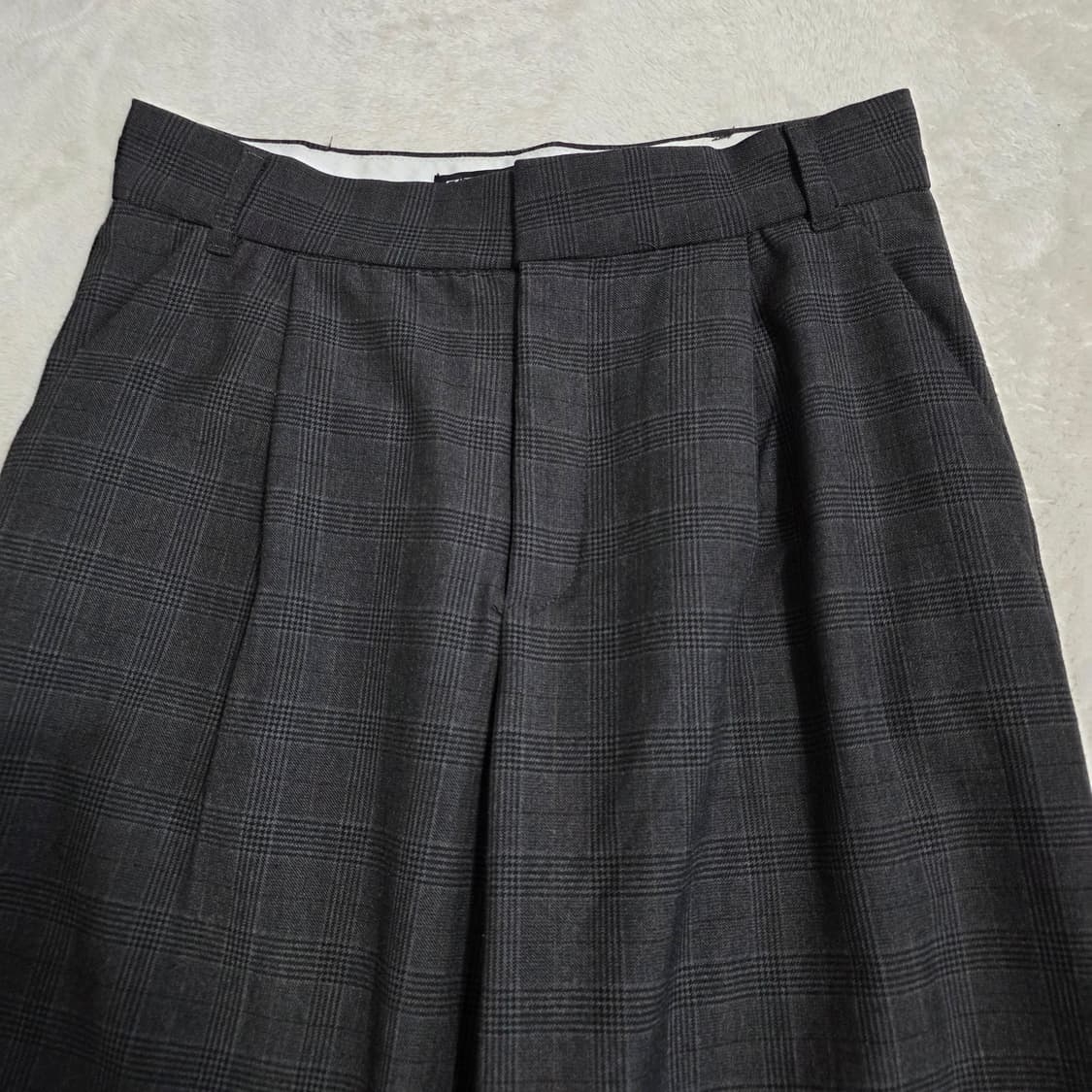 (S)여성 자라 체크 와이드 슬랙스 봄여름 상품이미지2