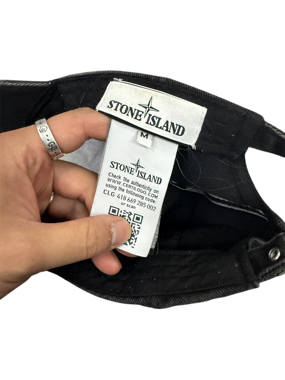 스톤아일랜드 빅로고 자수 피그먼트 볼캡M 상품이미지6