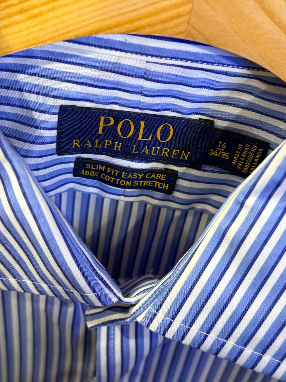 폴로 랄프로렌 스카이포니 블루 스트라이프 셔츠 상품이미지2