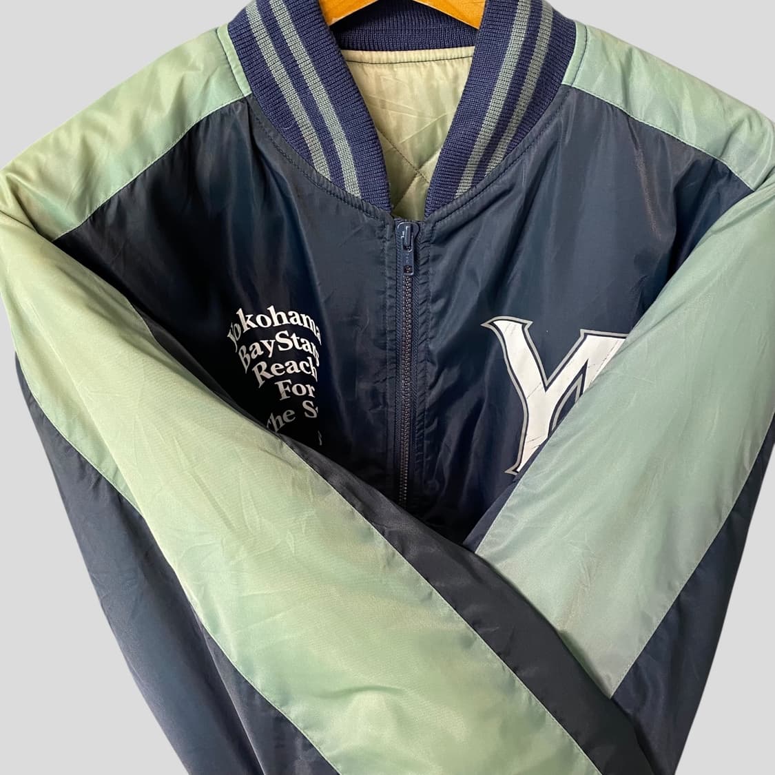 (L-XL)요코하마 BayStars 야구팀 봄버 재킷 상품이미지5