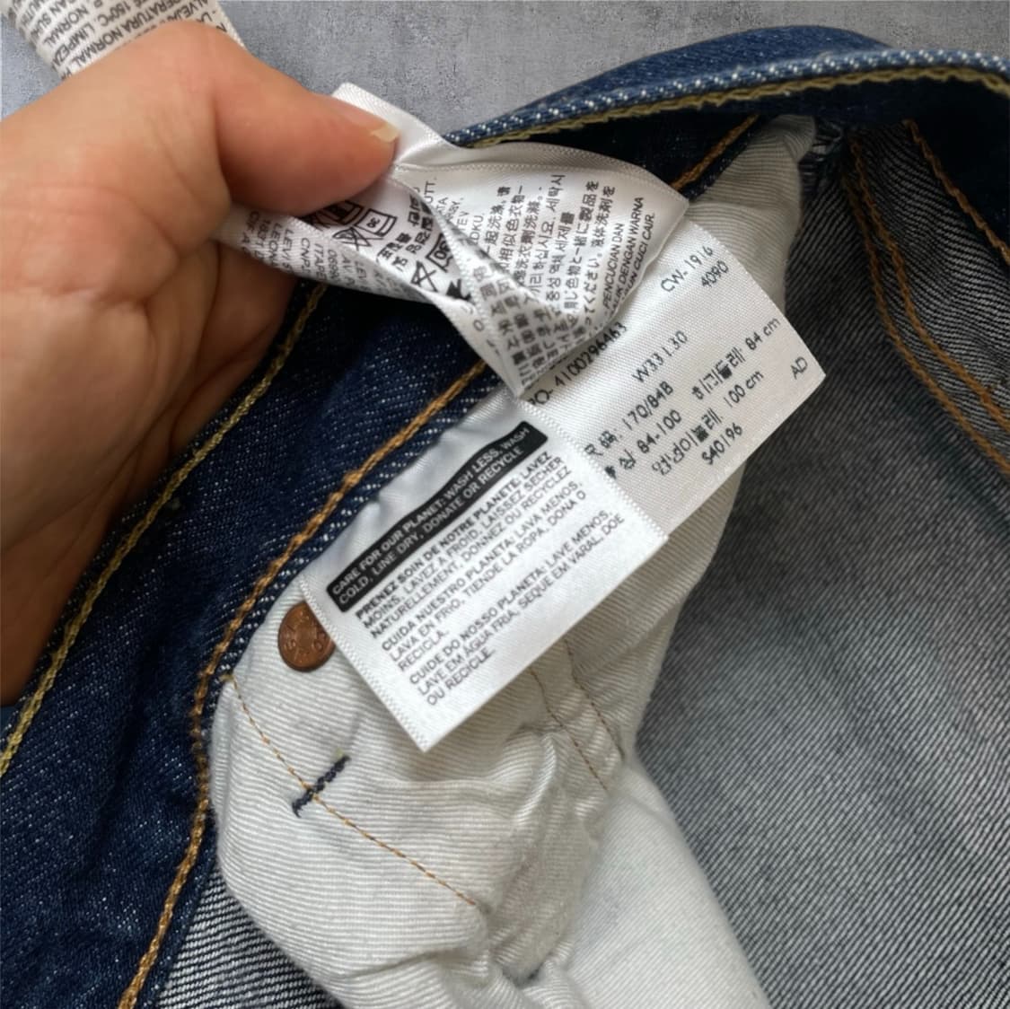 리바이스 Levi's 501 오리지널 중청 워싱 데님팬츠 W33 L30 상품이미지5