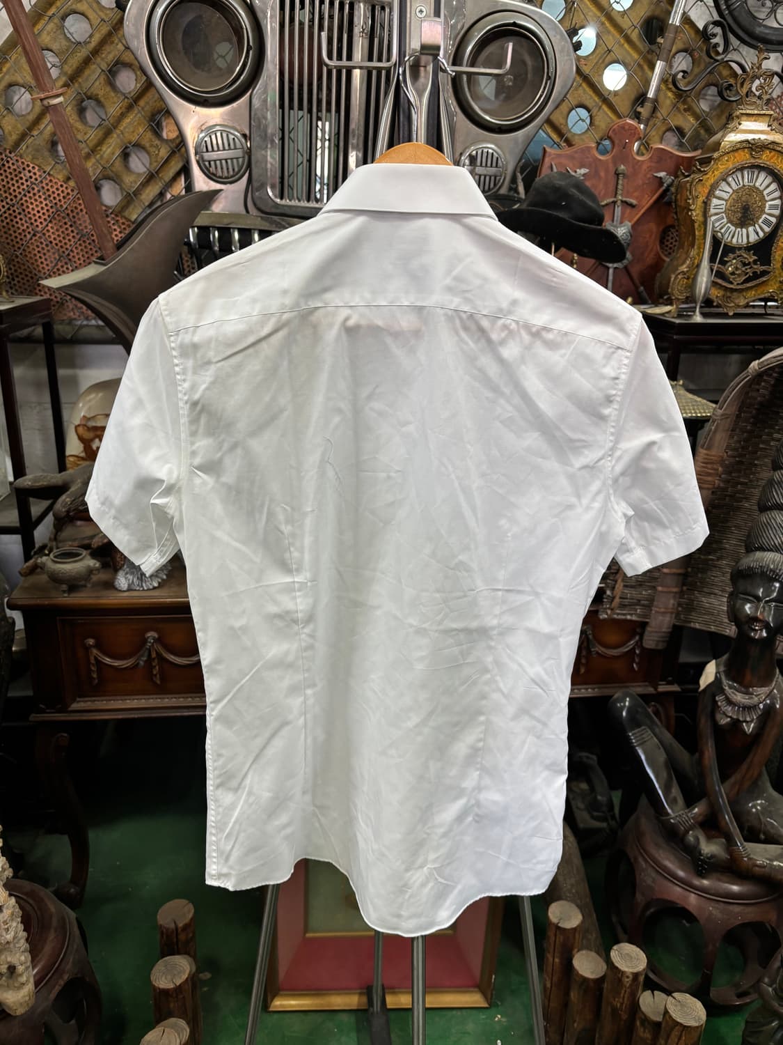 질 바이 질스튜어트 남성 화이트 슬림핏 반팔 셔츠 상품이미지4