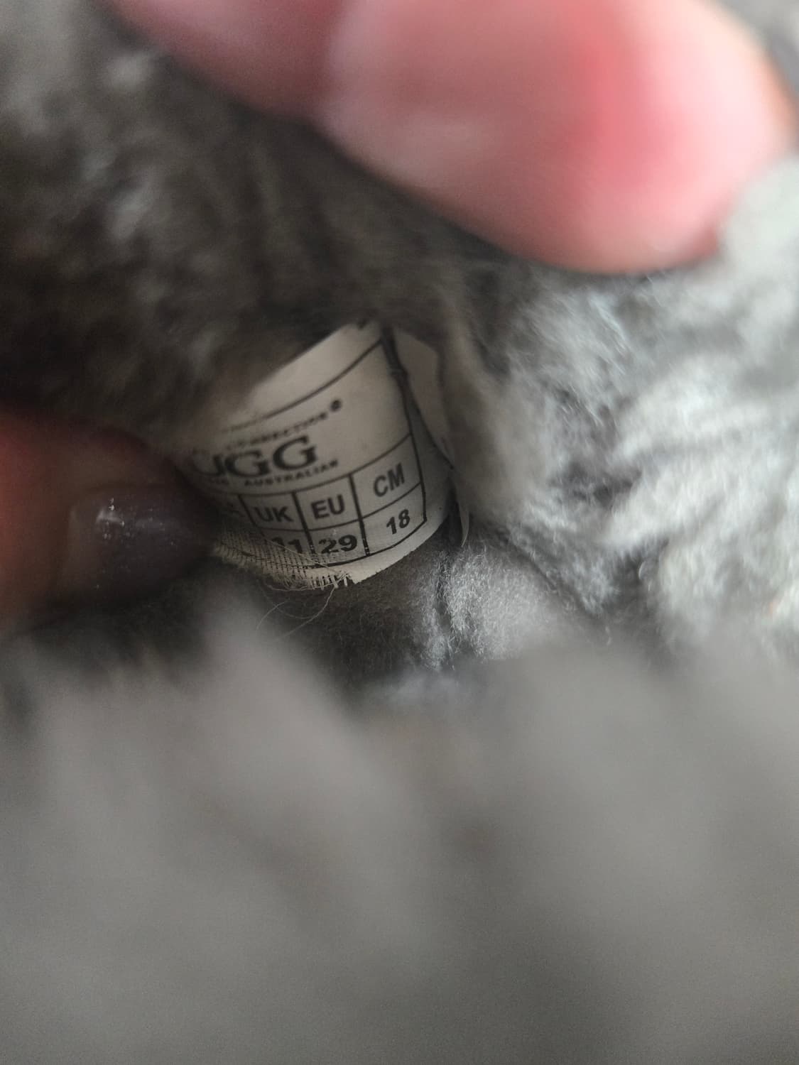 UGG 키즈 어그 부츠 180mm 회색 상품이미지6