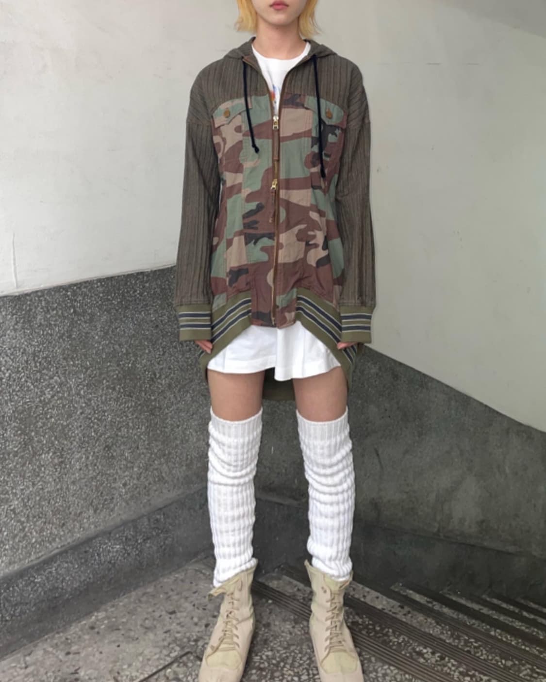 장폴고티에 camo long zip up 상품이미지2