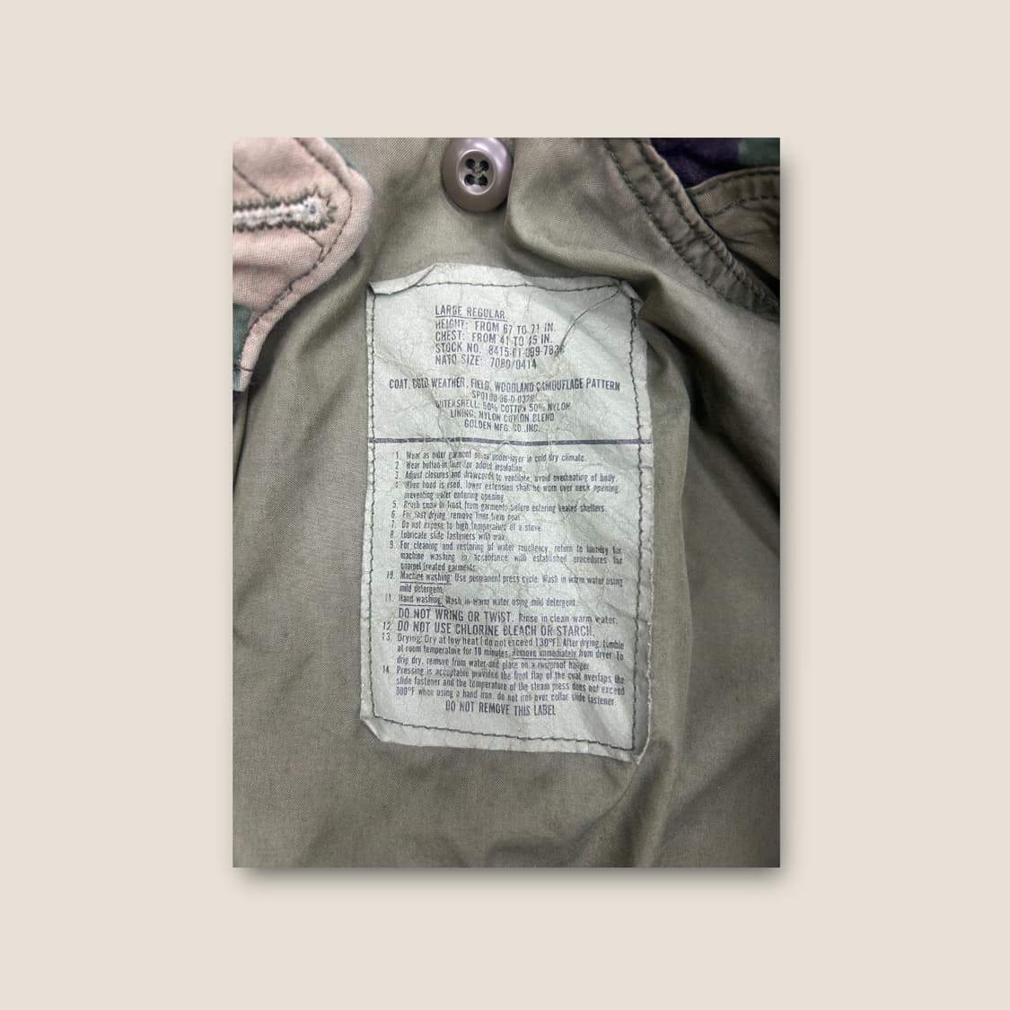 L007 빈티지 USA 80s-90s 3세대 우드랜드 필드자켓 L-XL 상품이미지9