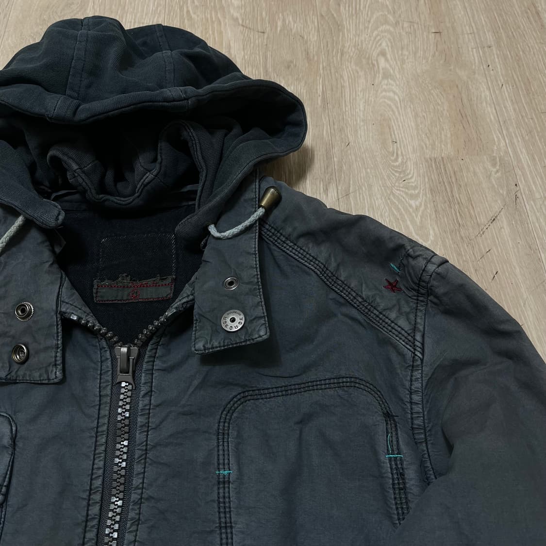 빈티지 포켓 야상 후드자켓 M(95) 상품이미지3