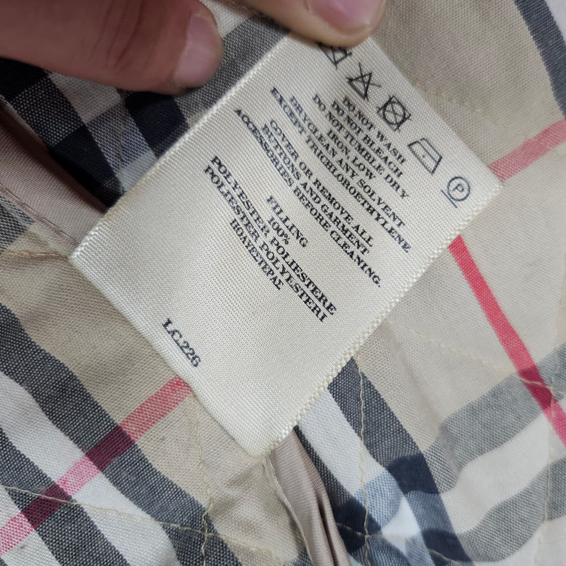 버버리(Burberry) 시그니쳐 체크 퀄팅 코트 UK10 size 상품이미지10