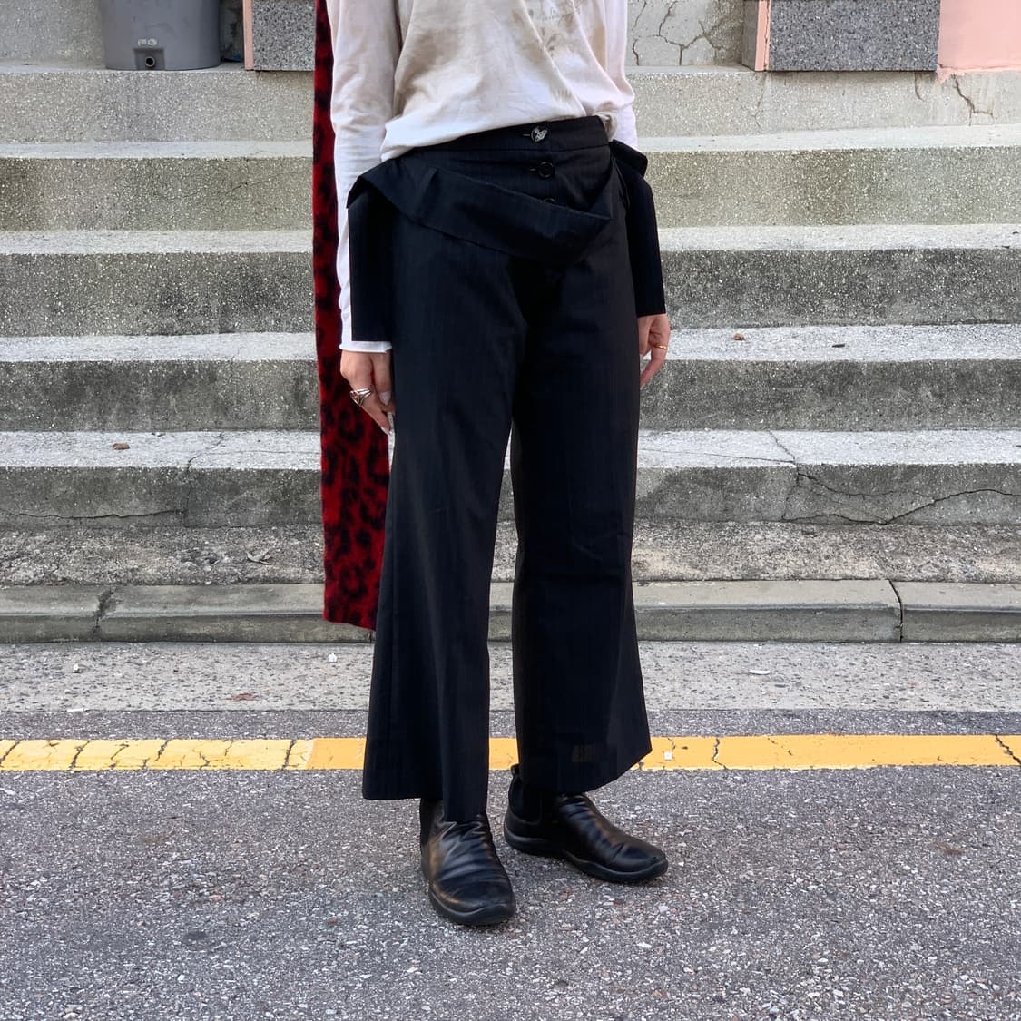 vivienne westwood 레드라벨 도킹 스트라이프 와이드 슬랙스 상품이미지1