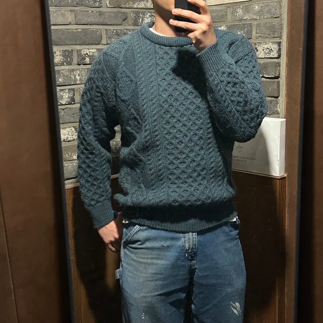 M) Aran Crafts 아란크래프트 피셔맨 울 니트 스웨터 상품이미지8