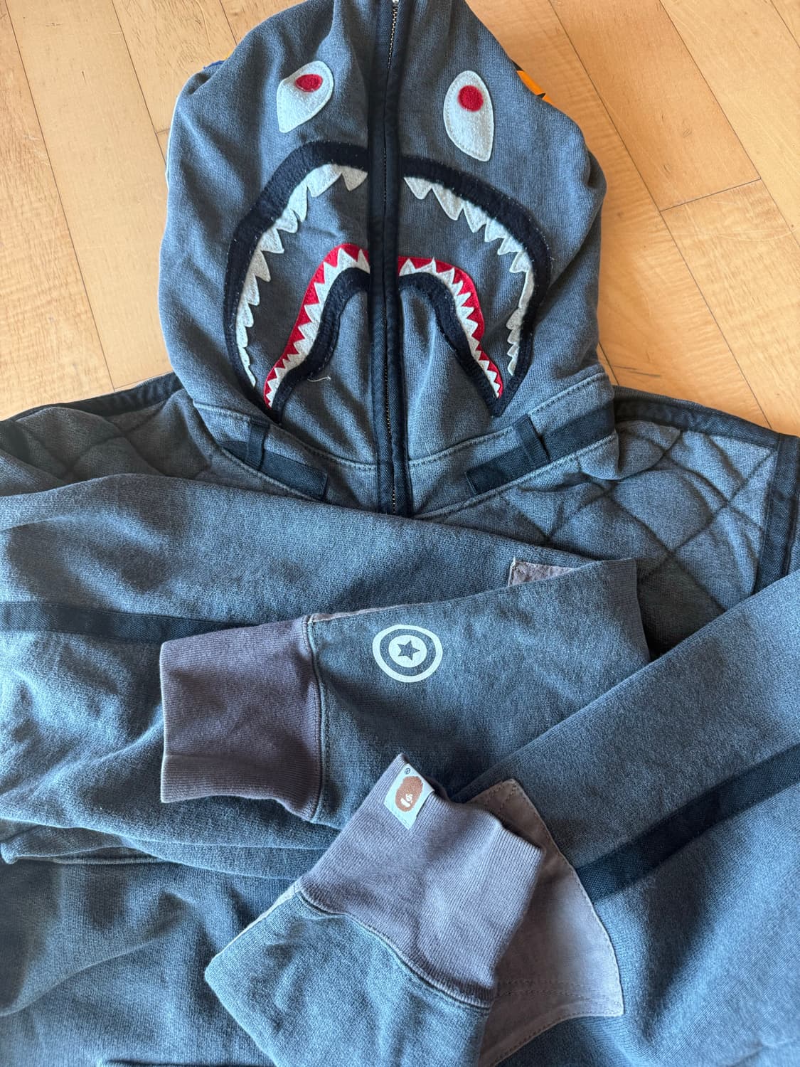 베이프 라이징 베이프 밀리터리 샤크 풀 집업 후디 상품이미지3