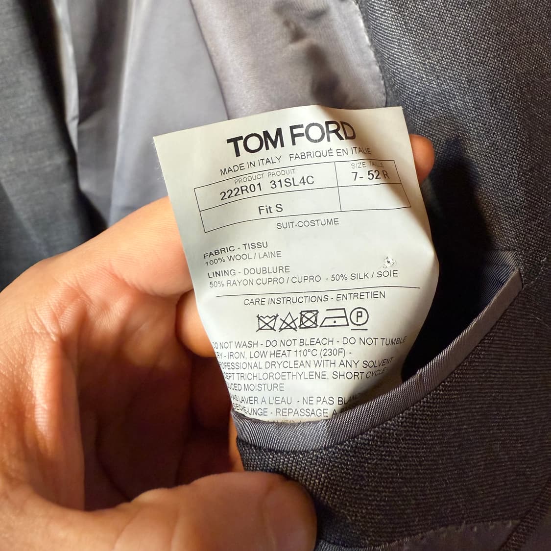 톰포드 스펜서(Fit S) 3피스 수트 판매 합니다 상품이미지4