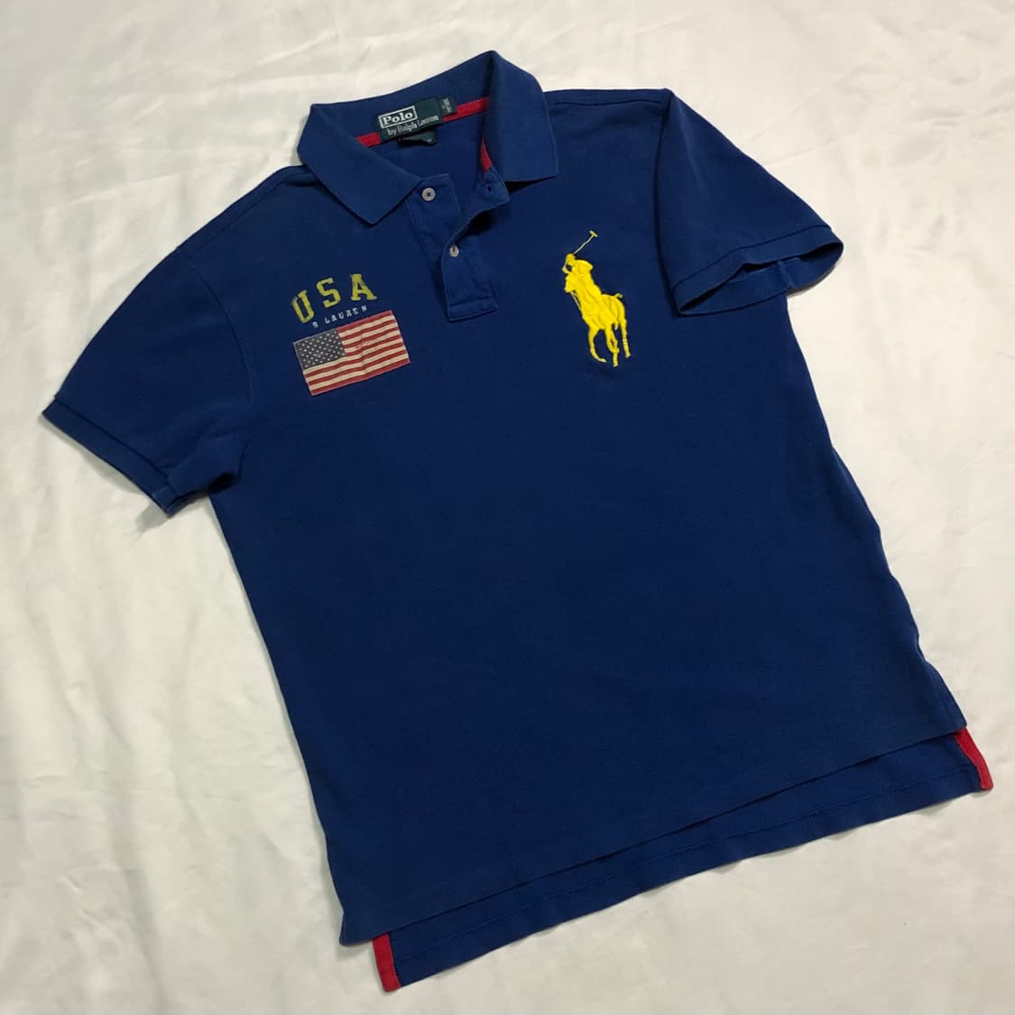 폴로 랄프로렌 빅포니 USA 성조기 패치 PK 카라티 상품이미지2