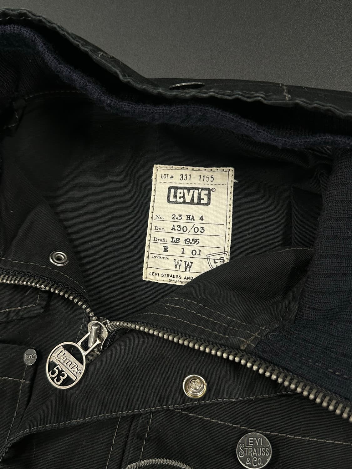 리바이스 올블랙 y2k 웨스턴 워크 자켓 상품이미지6