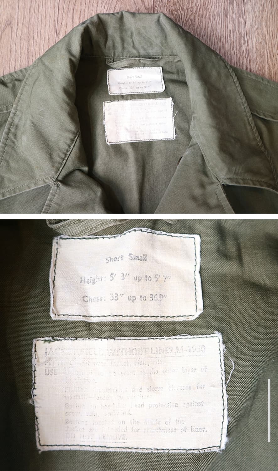 50S 한국전쟁 미군야상 US Army M1950 필드자켓 1951년산 상품이미지8