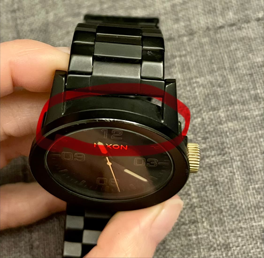 닉슨(NIXON) 더 프라이빗 올블랙 메탈 워치 상품이미지5