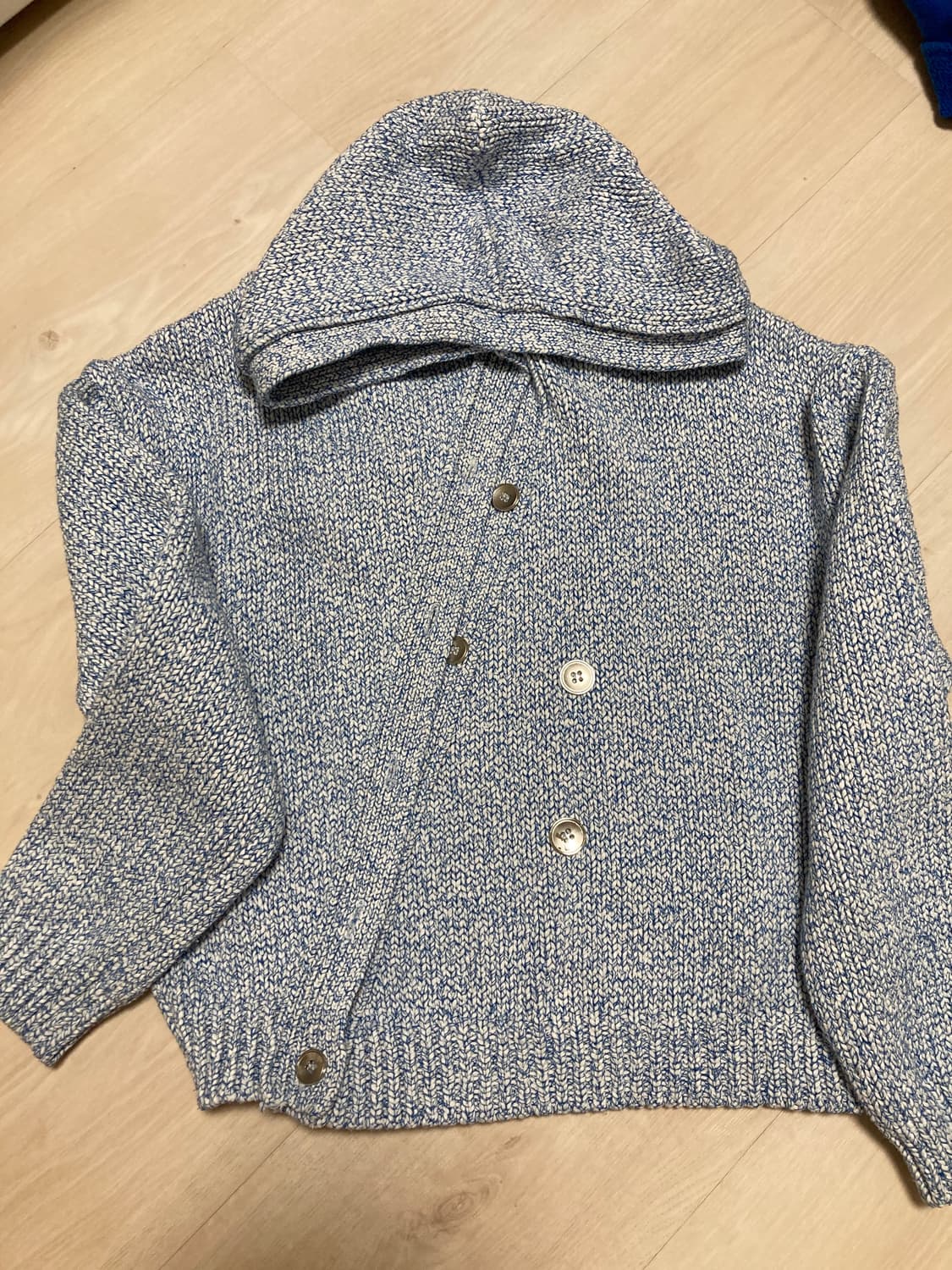 Leey 엘이이와이 HOODED CARDIGAN BLUE 상품이미지6