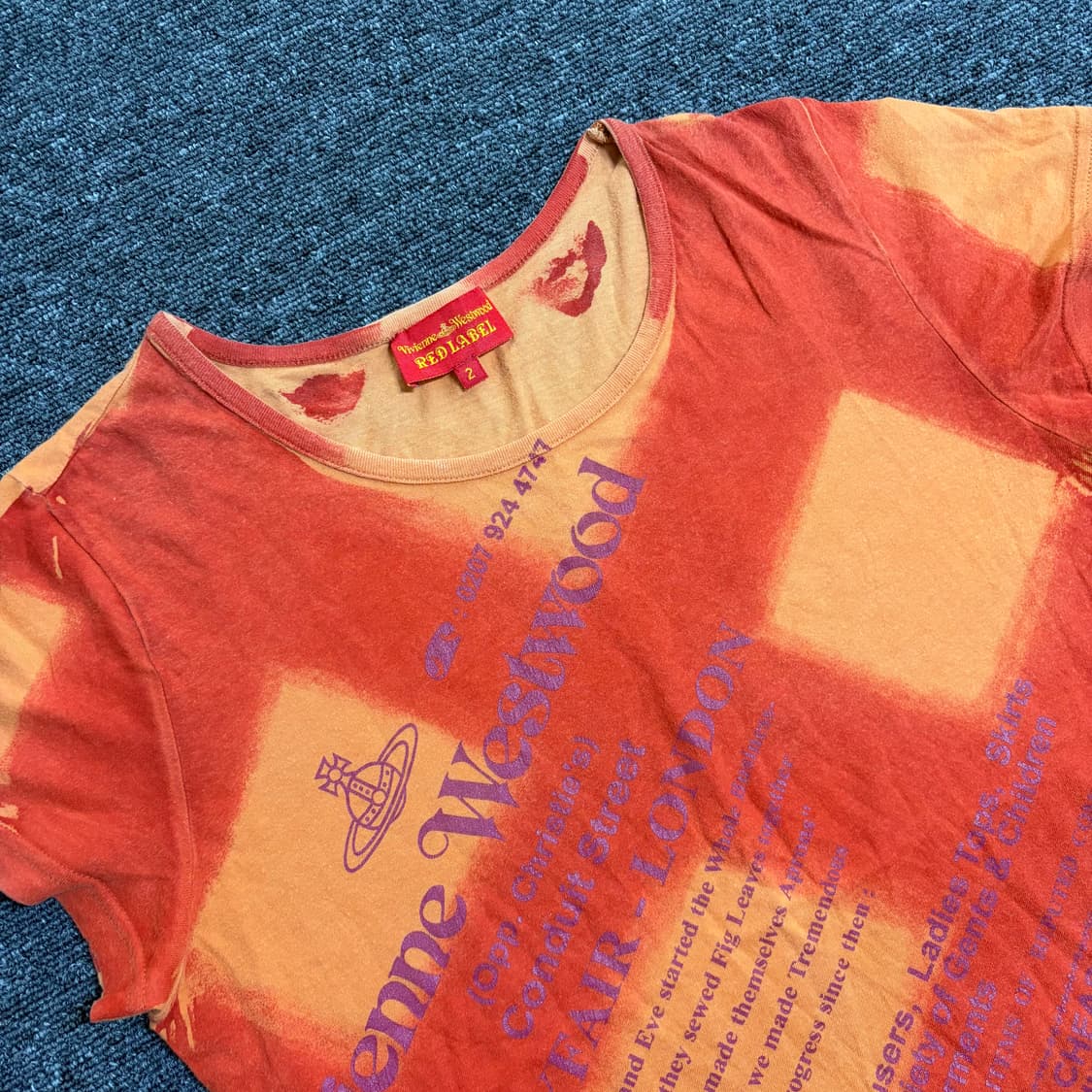 비비안웨스트우드 레드라벨 빈티지 반팔티 상품이미지2