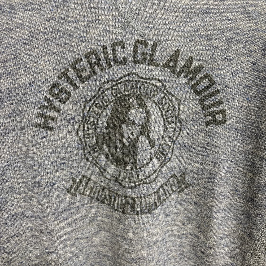 히스테릭글래머 린넨 그래픽 니트 스웻셔츠 / 블루그레이, M 상품이미지5