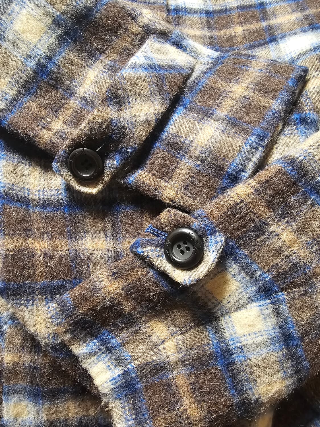 To b by agnes b 아네스베 프렌치 빈티지 모리걸 체크 코트 상품이미지9