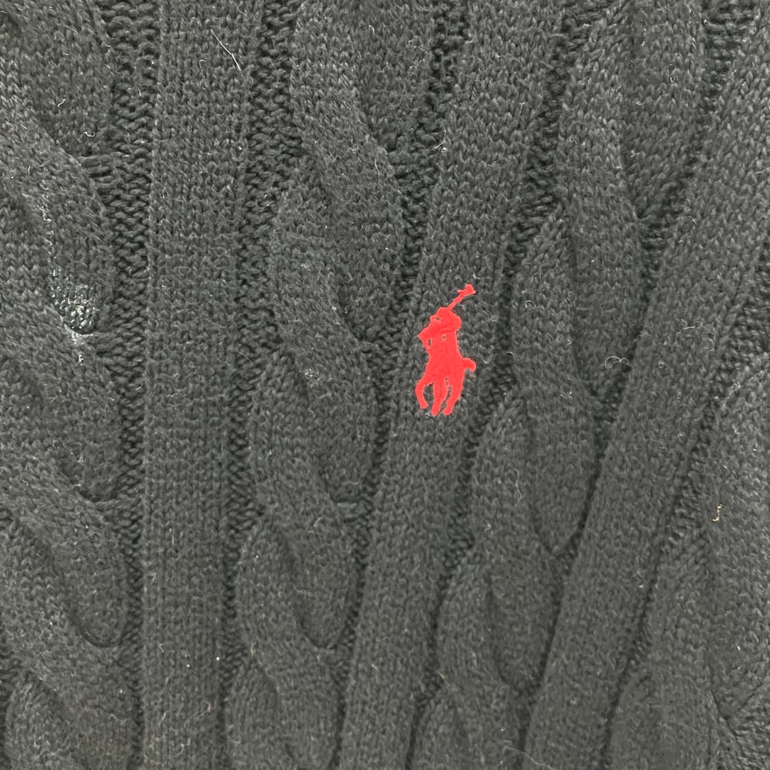 폴로 랄프로렌 블랙 케이블 니트 스웨터 XL 상품이미지4