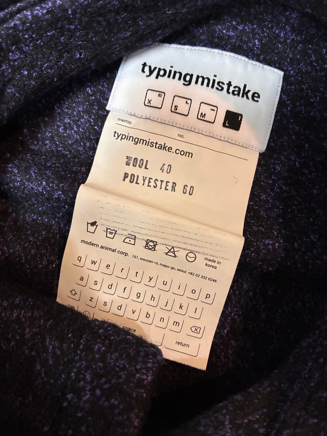 타이핑미스테이크 셔츠 L 상품이미지2