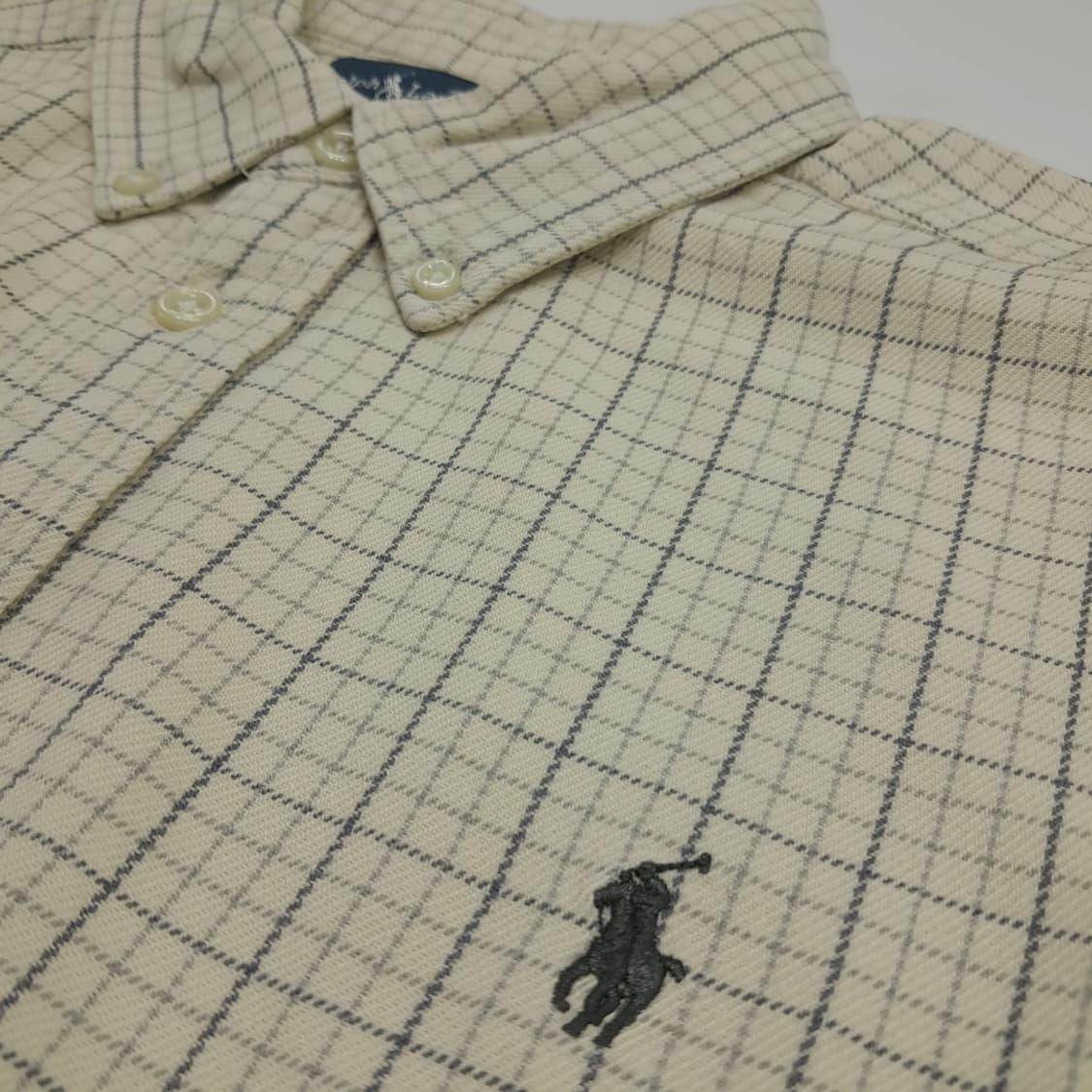 Co953W XL 폴로 랄프로렌 윈도우페인 마이크로체크 긴팔 셔츠 남방 상품이미지5