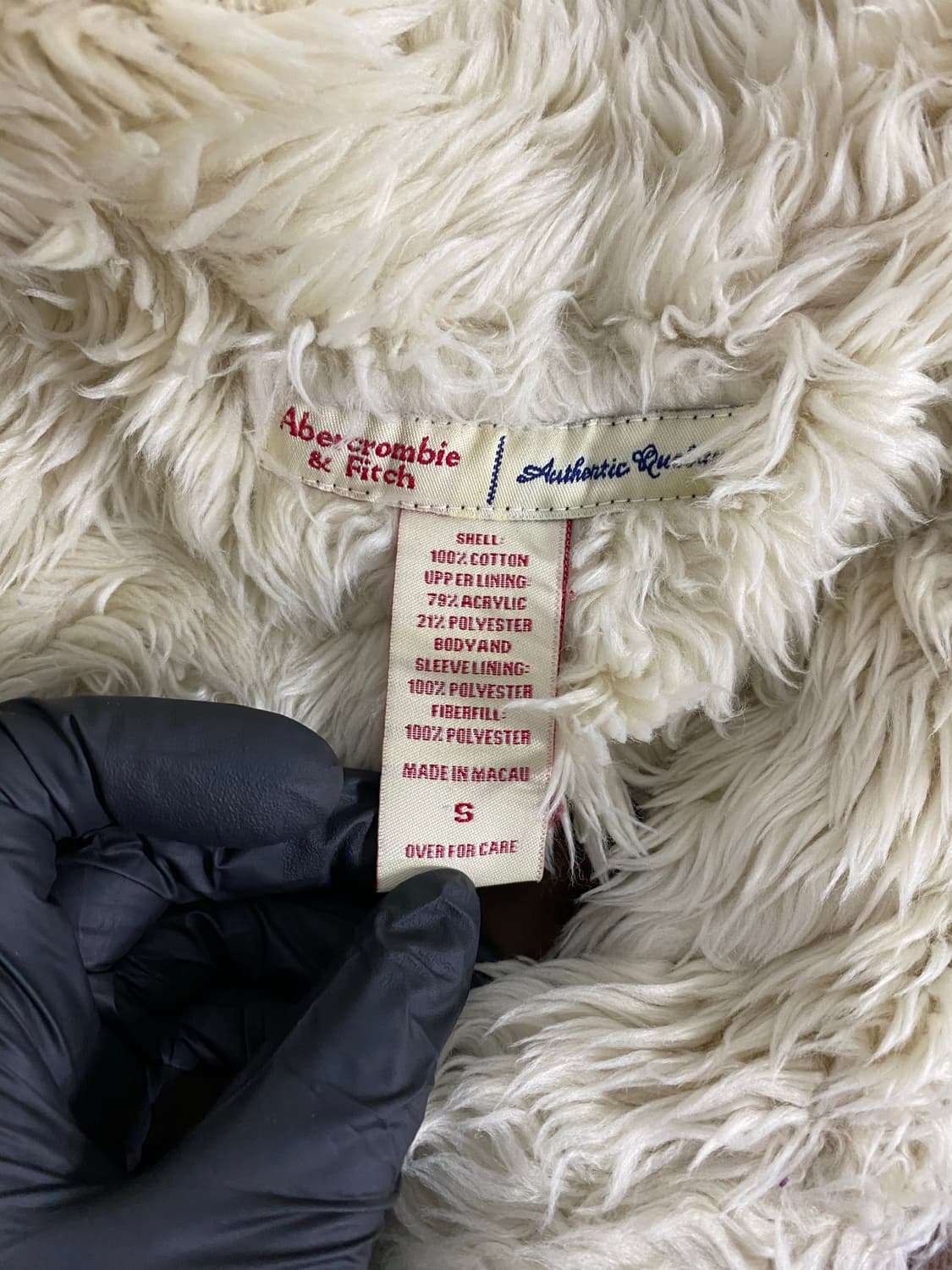 아베크롬비 양털 코듀로이 누빔 자켓 S 상품이미지3